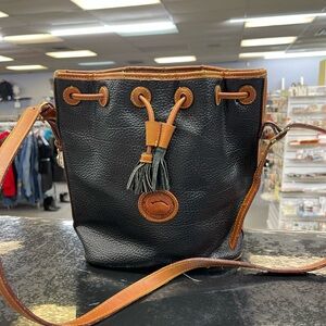 Dooney & Bourke Black and Brown Crossbody Bag